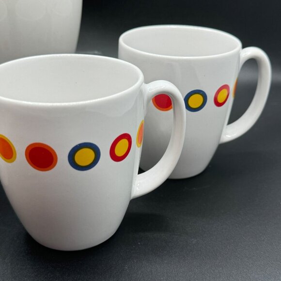 Corelle 11oz Mug Hot Dots set of 4 like new - Picture 4 of 7